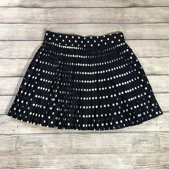Tommy Hilfiger Polka Dot Navy Pleated Skirt - Picture 4 of 5